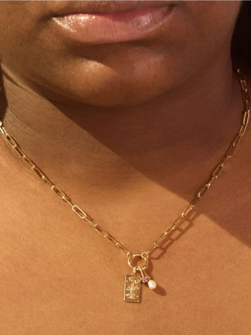 Catbird Memento 1976 Gold Charm Necklace